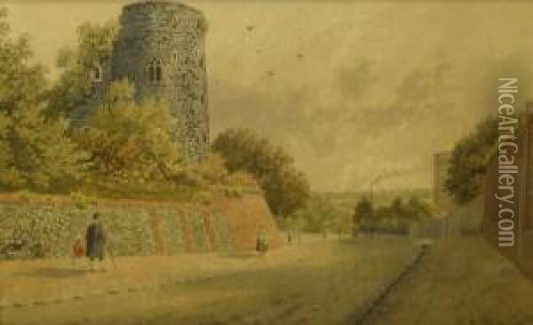 Bracondale Tower Oil Painting - William Frederick Austin