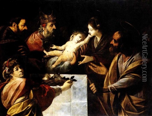 La Circoncisione Oil Painting - Melchiorre Gherardini