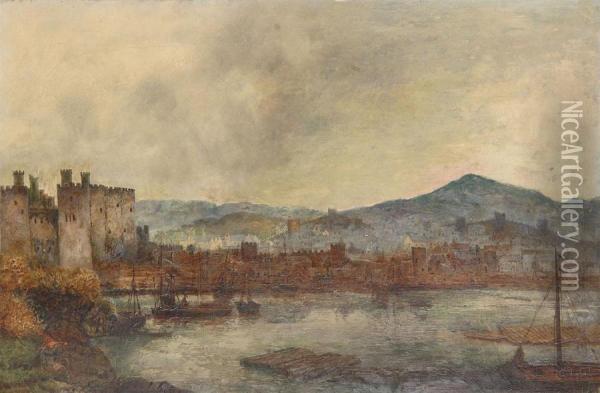 Conway Castle Oil Painting - William Davison
