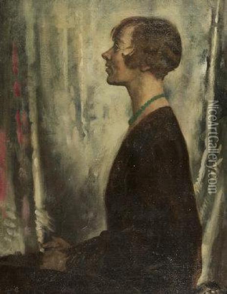 Portrait Of Mrs Bendir Oil Painting - Sir William Newenham Montague Orpen