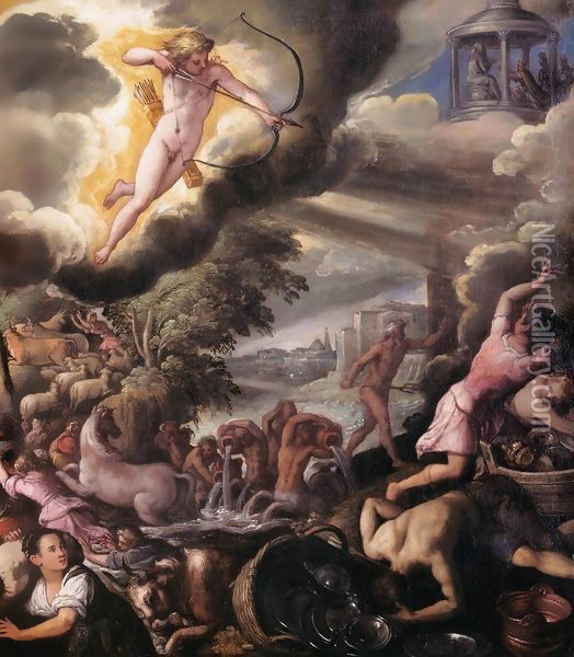 Apollo and Poseidon Punishing Troy Oil Painting - Paolo Fiammingo