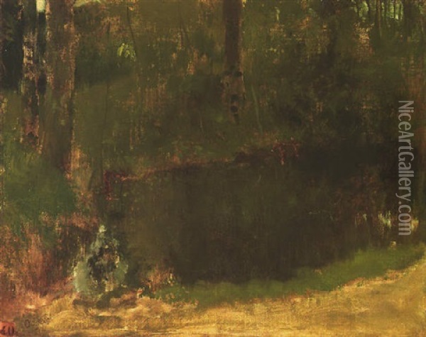 L'etang Dans La Foret Oil Painting - Edgar Degas