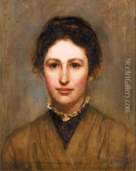 Portrait Of Nellie O'brien Oil Painting - Walter Frederick Osborne