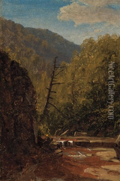 Kaatskill Clove Oil Painting - Sanford Robinson Gifford
