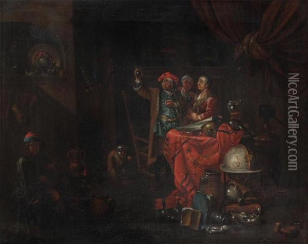 Circle The Alchemist Oil Painting - Jan Josef, the Elder Horemans