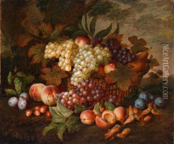 Ein Fruchtestillleben Oil Painting - William Sartorius
