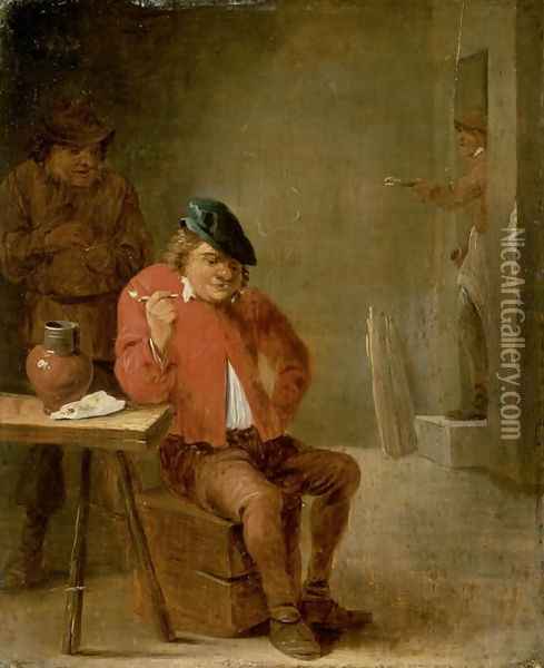 The Smoker Oil Painting - David The Younger Teniers