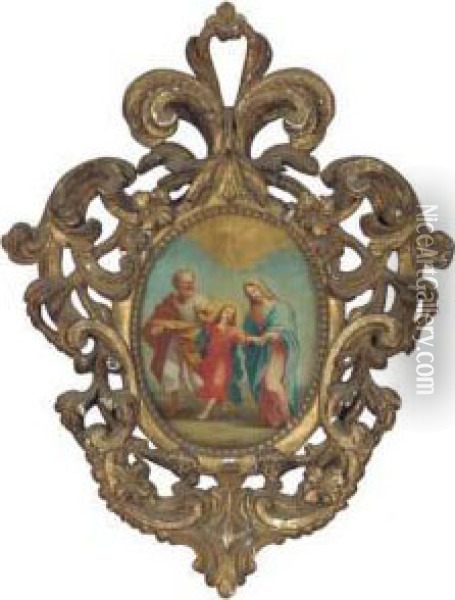 The Holy Family Oil Painting - Michele Da Parma (see Rocca)
