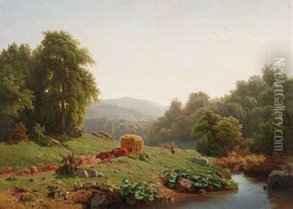 Heimkehr Von Der Ernte Oil Painting - Jacobus Nicolas (Baron) Tjarda van Starkenborg