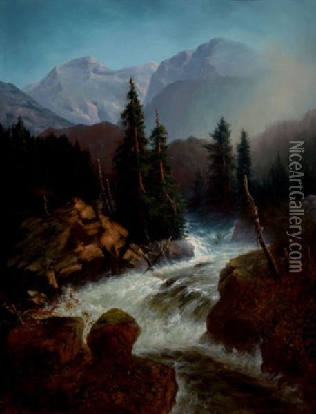 After The Rain, Mt. Shasta Oil Painting - Gideon Jacques Denny