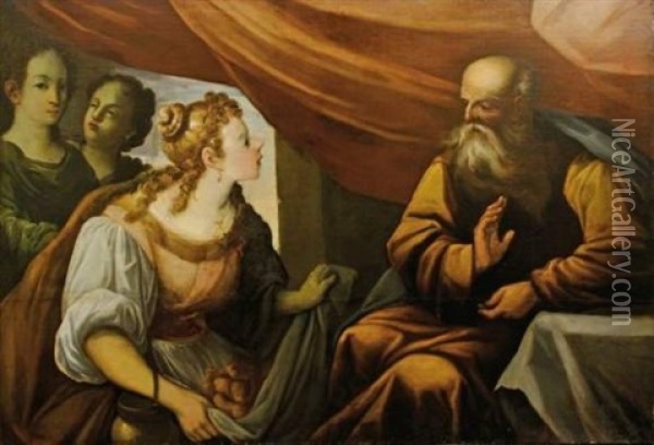Philosophe Refusant Un Present Oil Painting - Pietro (Libertino) Liberi