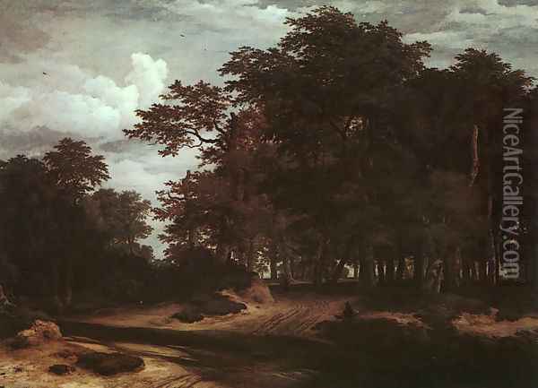 The Great Forest Oil Painting - Jacob Van Ruisdael