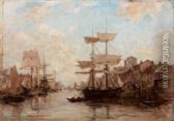 Calais - 1897 Oil Painting - Eugene Boudin
