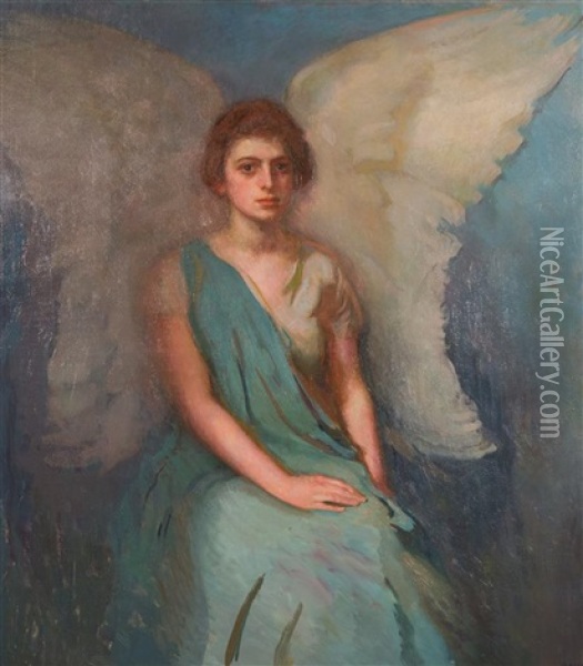 Winged Lady Oil Painting - Frederick Andrew Bosley