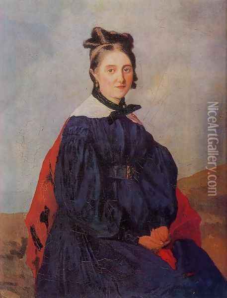 Mademoiselle Alexina Ledoux Oil Painting - Jean-Baptiste-Camille Corot