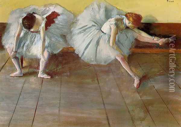 Two Ballet Dancers I Oil Painting - Edgar Degas