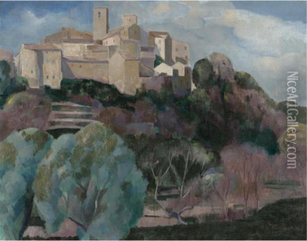 Landscape In Provence Oil Painting - Angel Zarraga Arguelles