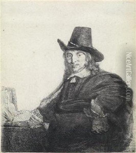 Portrait Of The Painter Jan Asselyn Oil Painting - Rembrandt Van Rijn