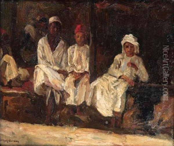 Three East African Boys Oil Painting - Frans David Oerder