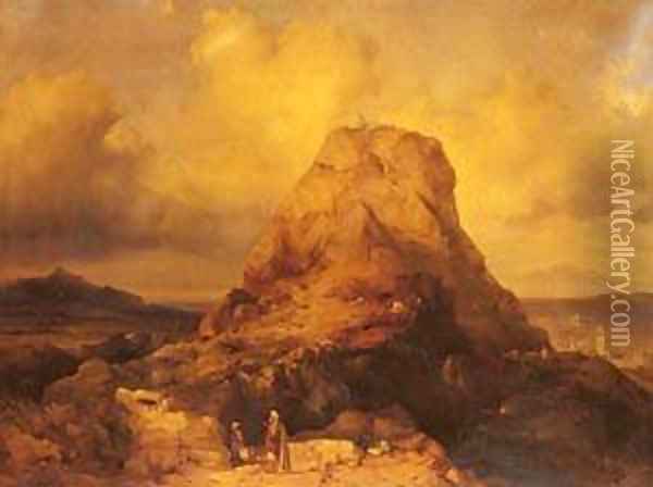 Landscape In Rhodes Oil Painting - Johann George Gmelin