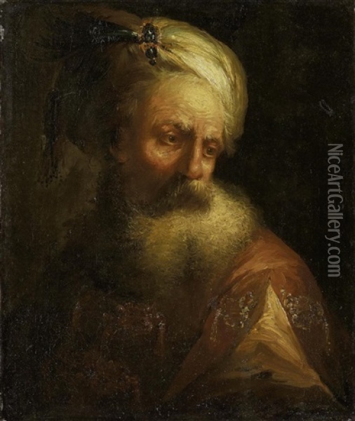 Kopf Eines Bartigen Propheten (study) Oil Painting -  Rembrandt van Rijn