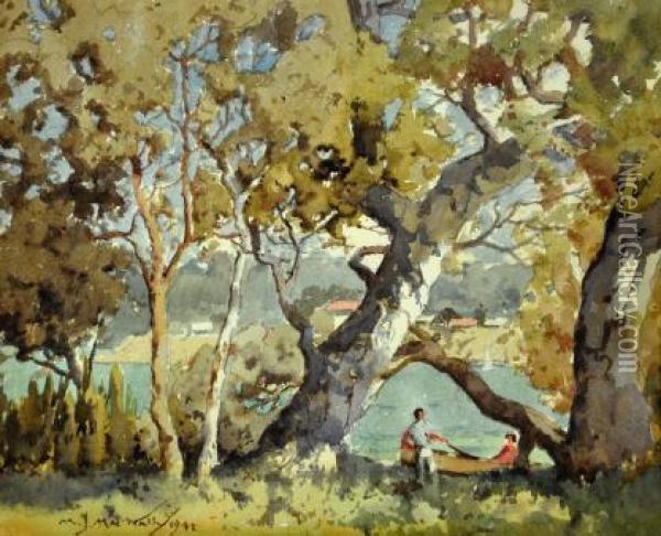 River Murray Oil Painting - Matthew James Macnally
