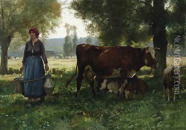 Cowherd Oil Painting - Julien Dupre