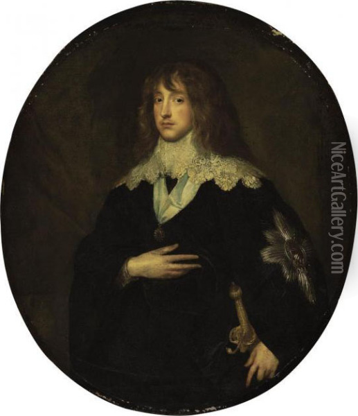 Portrait Of Charles Louis Oil Painting - Sir Anthony Van Dyck