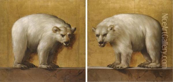 Polar Bears Oil Painting - Giovanni Domenico Tiepolo