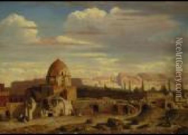 Ansicht Von Kairo Oil Painting - Prosper Georges Ant. Marilhat