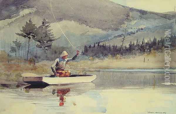 A Quiet Pool on a Sunny Day Oil Painting - Winslow Homer
