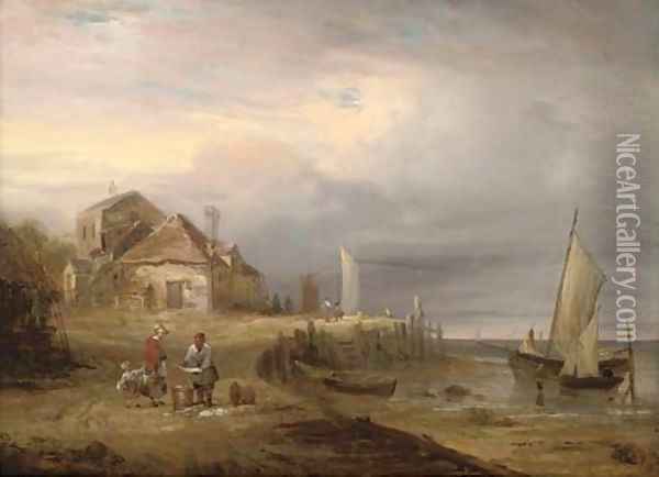 The fish seller Oil Painting - William Joseph Shayer