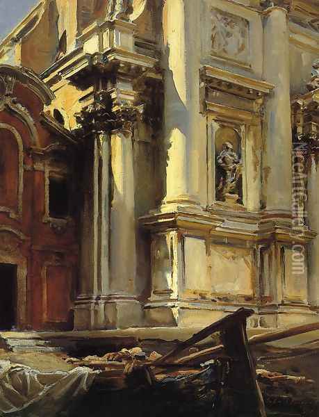 Corner of the Church of St. Stae, Venice Oil Painting - John Singer Sargent