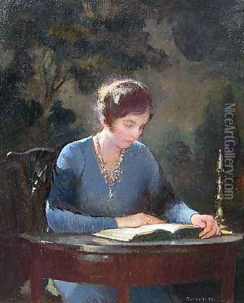Mary Reading 2 Oil Painting - Edmund Charles Tarbell
