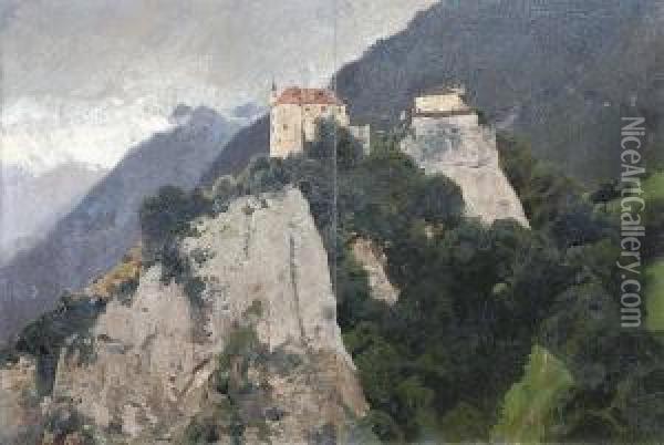 Schlos Im Gebirge Oil Painting - Otto Werner Henning Von Kameke