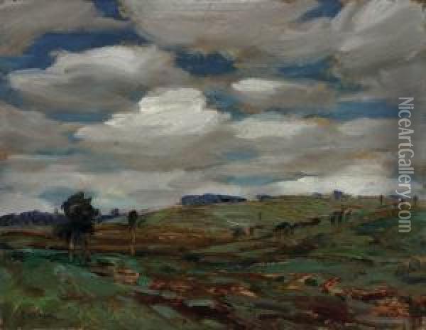 Autumn Landscape Oil Painting - Gustav Macoun
