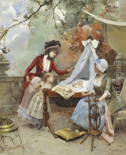 The New Addition Oil Painting - Emile Auguste Pinchart