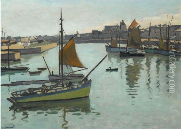 Port De La Chaume, Les Sables D'olonne Oil Painting - Albert Marquet