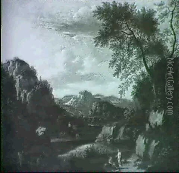 Paysages Fluviaux Oil Painting - Johannes (Jan) Glauber