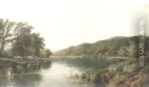 Above Marsh Loch, Henley Oil Painting - Henry John Kinnaird