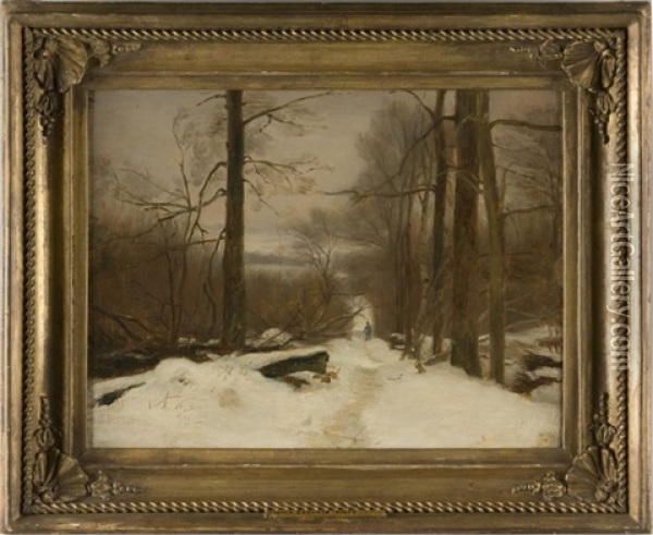 Winter Oil Painting - Pierre Edouard Frere