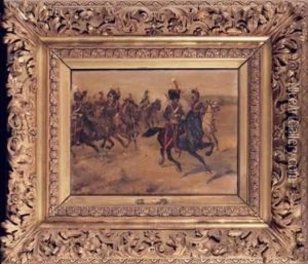 Scene Militaire Oil Painting - Henri-Louis Dupray