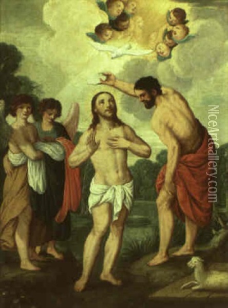 Taufe Christi Oil Painting - Johann (Hans) Konig