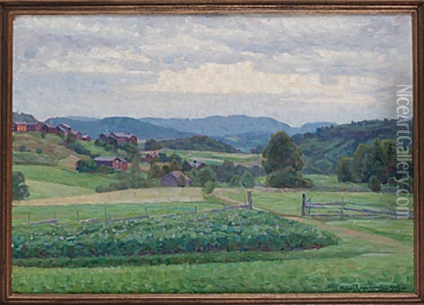 Mulen Afton, Angermanland Oil Painting - Carl (August) Johansson