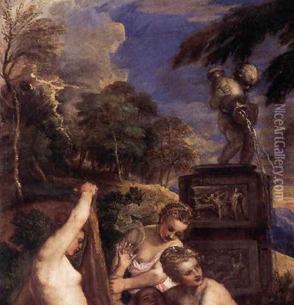 Diana and Callisto (detail 2) Oil Painting - Tiziano Vecellio (Titian)