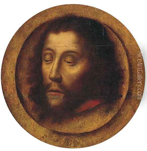 The Head of Saint John the Baptist Oil Painting - Albrecht Bouts