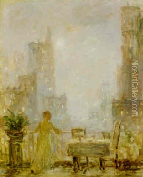 The Balcony's Grand View Oil Painting - Evert Pieters
