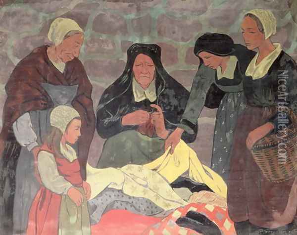 The Fabric Seller, c.1898 Oil Painting - Paul Serusier