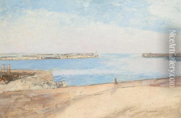 Dover Harbour Oil Painting - Henry Bishop