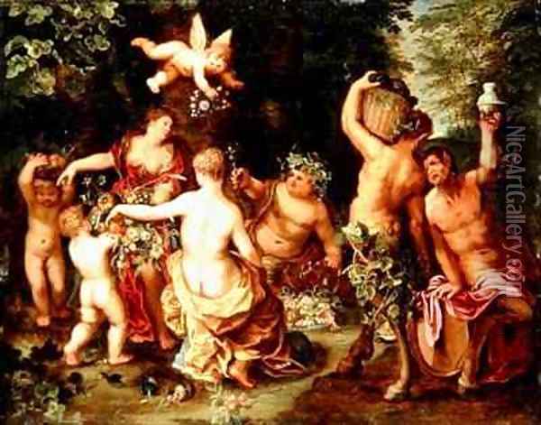 An Allegory of Abundance Oil Painting - Jan II & Balen, Hendrik van Brueghel